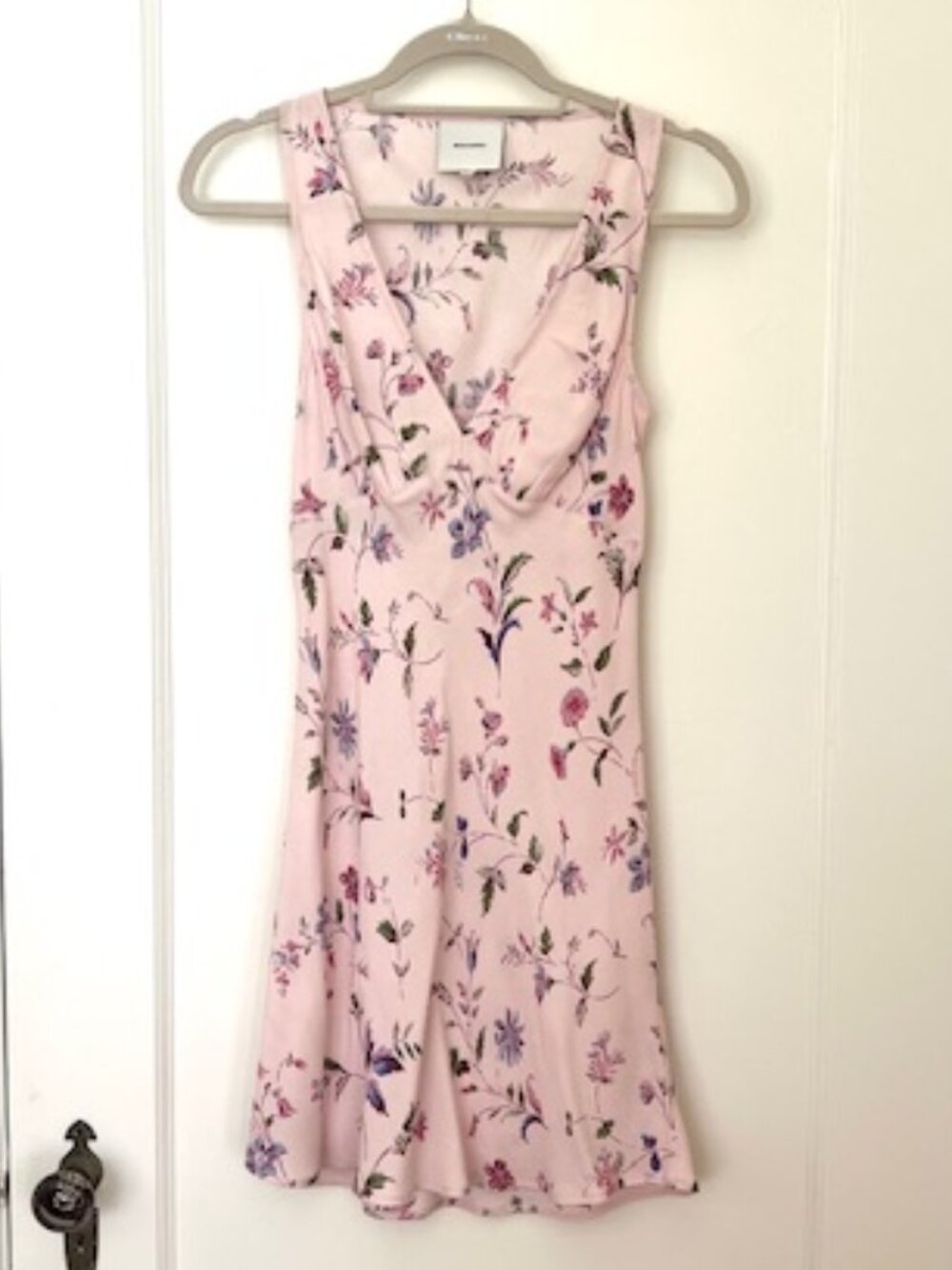 Reformation Pink Floral A-Line Dress, XS